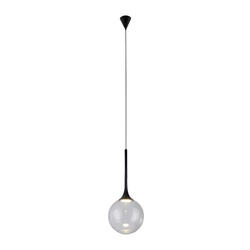 Lampa wisząca Ballare w zestawie 1xLED Zintegrowany 720lm 2700K 9W Metal Czarny/Czarny Kabel PCV/Szkło Przezroczyste 1771104