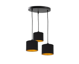 Lampa wisząca 3xE27 FLOW BLACK