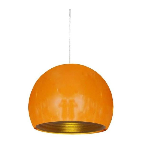 Lampa wisząca PICTOR 31-15143 pomarańczowa ze złotym odbłyśnikiem 1x60W E27