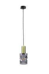 Lampa wisząca 1xE27 CROSS BLACK/GOLD