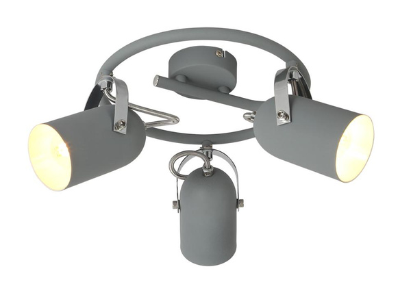 Lampa sufitowa GRAY spirala, 3xE14, szara, 98-66497