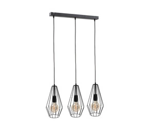 Lampa wisząca 3xE27 LEX BLACK