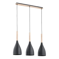 Minimalistyczna lampa JUICE nad wyspę 3x E27 wys. 90cm | czarny