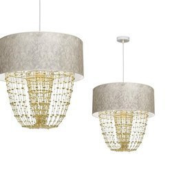 Nowoczesna lampa wisząca ALMERIA WHITE/GOLD 1xE27 MLP6447