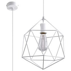 Lampa Wisząca GASPARE Biała Stal, E27 60W, SL.0290