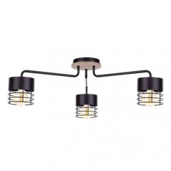 Lampa sufitowa 3xE27 CASA BLACK WOOD