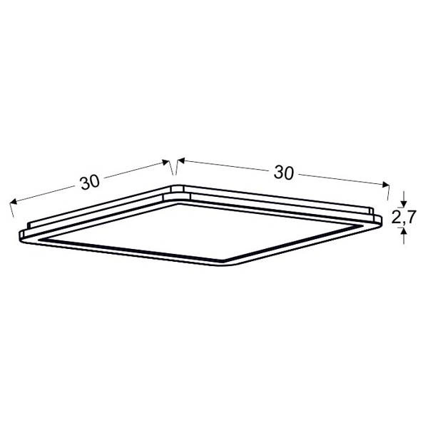 Plafon 30 cm, NEXIT 10-66831, satyna/biały, 18W LED, barwa ciepła 3000K, IP44