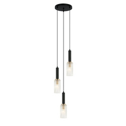 Lampa wisząca Perola wys. cał. 132cm 3xE14 | czarna