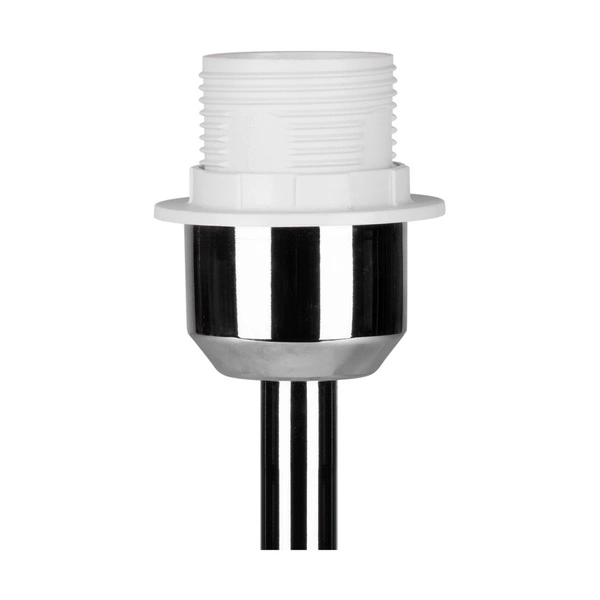 Lampa stołowa Leila 1xE27 maks. 60W chromowany metal/przezroczysty kabel PVC/wielokolorowy papier + klosz z PCV ze wzorem krokodyla 7651028