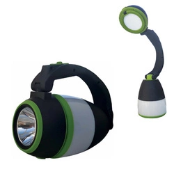 Lampa kampingowa LED CAMPING z akumulatorem 1W IP20 6000K | czarny