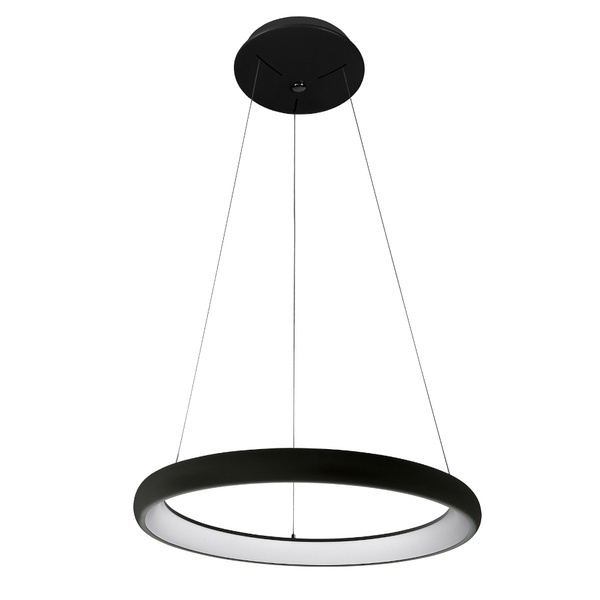 Lampa wisząca Alessia śr. 51cm 40W LED barwa ciepła 3000K | czarny/biały