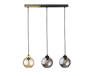 Lampa wisząca 3xE27 GRACJA LONG BLACK/GOLD II