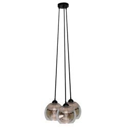 Lampa wisząca TRIO 33-62840 czarny/chrom 3x60W E27