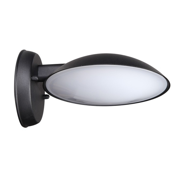 Kinkiet zewnętrzny Piombino dł. 23cm 12W LED barwa ciepła 3000K | czarny/mleczny