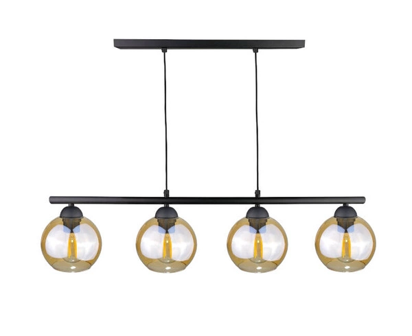 Lampa wisząca 4xE27 AMARUS BLACK LONG