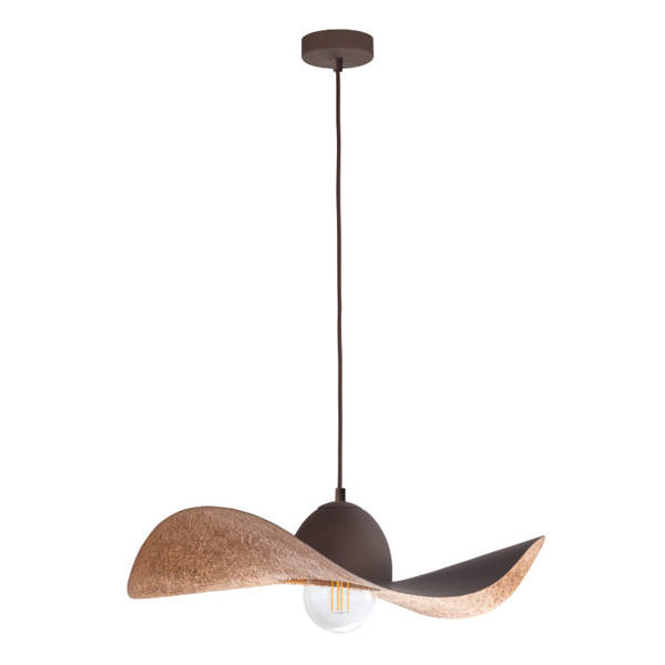 Designerska lampa wisząca KAPELLO M E27 60W śr. 55cm | brązowy