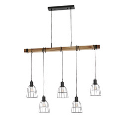 Lampa LOFT Ponte dł. 100cm 5xE27 | czarny