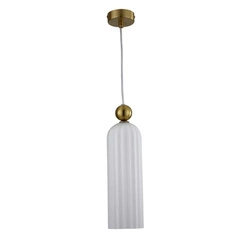 Lampa wisząca Piega 1, złoty/biały, 1x40W E14