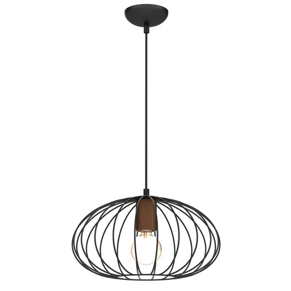 Lampa wisząca MERIDIANO, MLP7959, czarny/brązowy, 1x60W E27