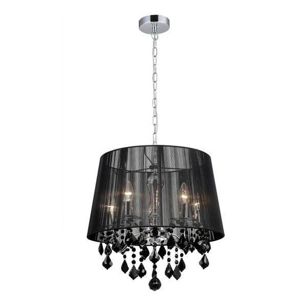 Lampa wisząca CORNELIA śr. 45cm 5xE14 | czarny/chrom