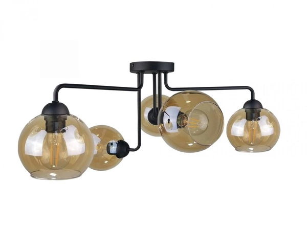 Lampa sufitowa 5xE27 MONDE BLACK