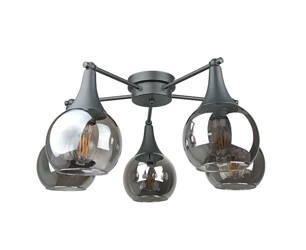 Lampa sufitowa 5xE27 STAR SMOKY BLACK