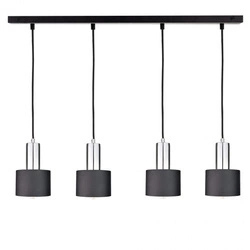 Lampa wisząca 4xE27 LUCE BLACK SILVER