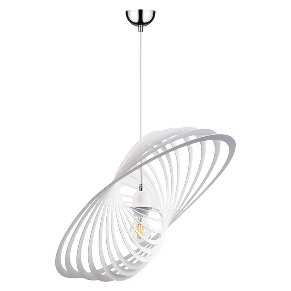 Lampa wisząca Planet 1xE27 maks. 60W chromowany metal/biały metal/biały kabel PVC 1873102