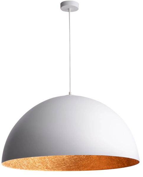 Lampa wisząca SFERA biało - miedziana 33,5cm