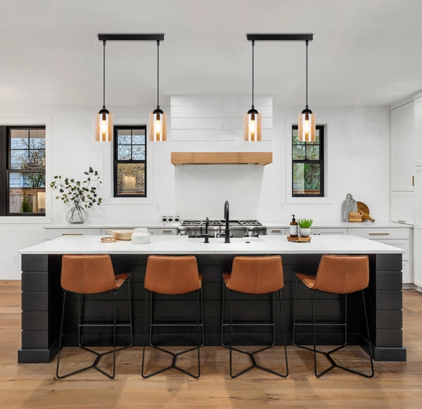 Lampa wisząca BISTRO, czarny/brązowy, 2x40W E27