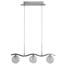 Lampa wisząca STARLET 33-85743 chrom/transparentny 3x40W G9