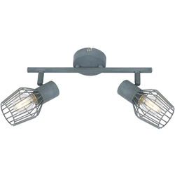 Lampa sufitowa VIKING listwa 2xE14 szara 92-68026 w industrialnym stylu