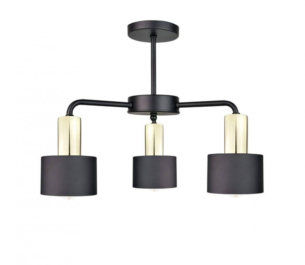 Lampa sufitowa 3xE27 LUCE BLACK GOLD