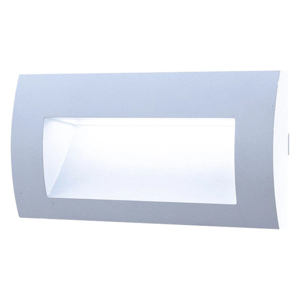 Zewnętrzna lampa ścienna WALL 20 3W 6500K IP65 wpuszczana | szary