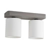 Delikatna lampa sufitowa 2xE27 maks. 25W szary beton/biały klosz z tkaniny 2321236
