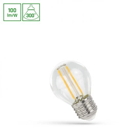 LED KULKA E-27 230V 1W COG WW CLEAR SPECTRUM