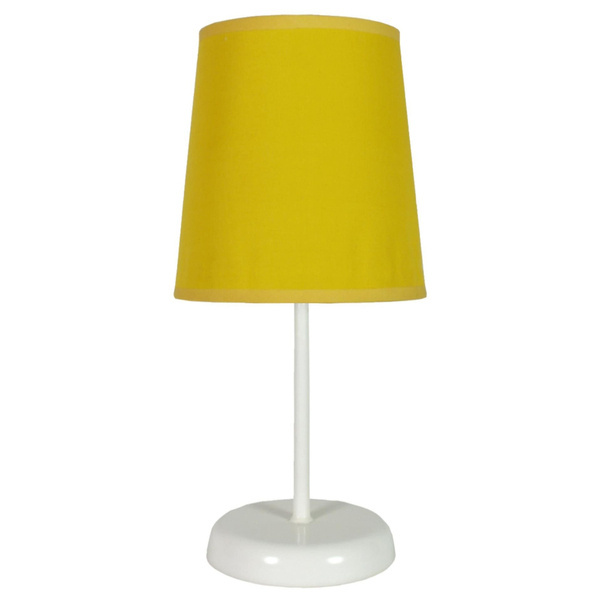 Lampka stołowa/nocna GALA 41-98552 biała z żółtym abażurem 1x40W E14