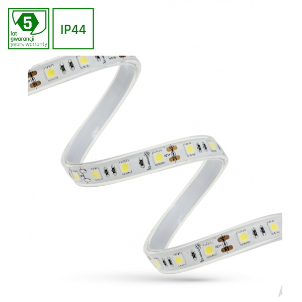 PASEK LED 55W 5050 60LED CW 5 lat 1m (rolka 5m) - w silikonie