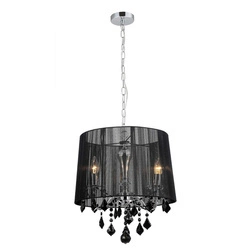 Lampa wisząca CORNELIA śr. 43cm 3xE14 | czarny/chrom