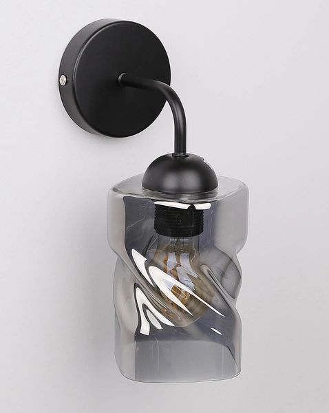 Kinkiet FELIS, 21-00125, czarny/dymiony, 1x60W E27