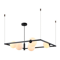 Lampa wisząca Gareth dł. 60cm 5xG9 | czarny/biały