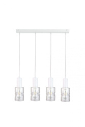 Lampa wisząca 4xE27 CROSS WHITE