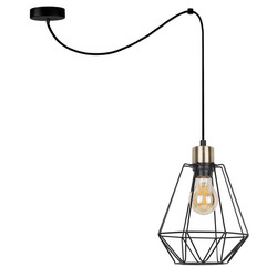 Lampa wisząca PRIMO, 31-00279, czarny/patynowy, 1x60W E27