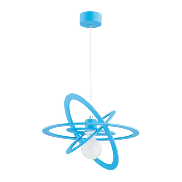 Lampa dziecięca wisząca ORLANDO BLUE E27 wys. 90cm | niebieska