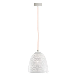 Lampa wisząca BENE stożek 31-70340 biała ażurowa 1x60W E27