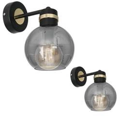 Lampa ścienna kinkiet OMEGA BLACK / GOLD MLP6528