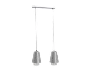 Lampa wisząca 2xE27 MOLLY CRYSTAL SILVER