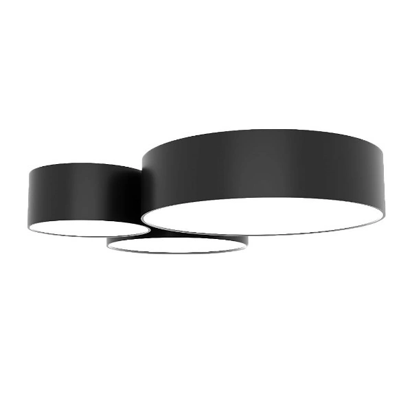 Plafon Arena 35 dwu punktowy stal czarny PVC 15W LED, SL.0121