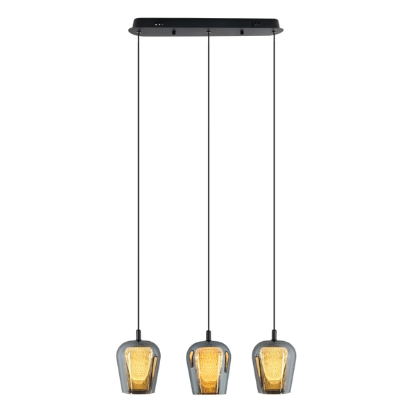 Lampa Wisząca Keso 3xLED czarna PL0141-3