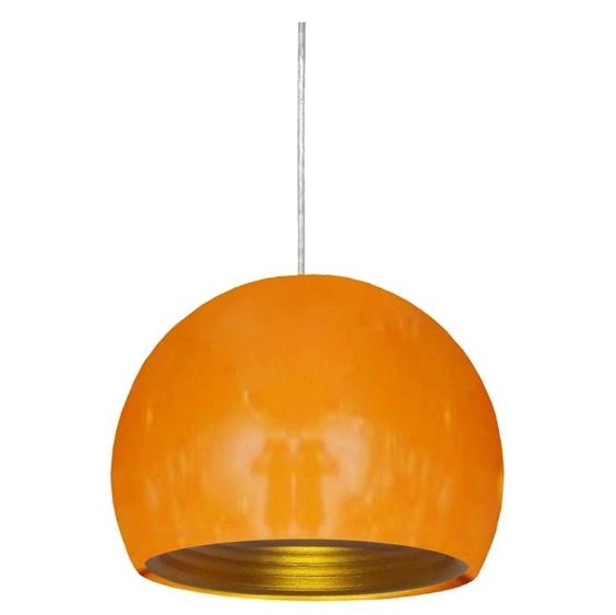 Lampa wisząca PICTOR 31-15143 pomarańczowa ze złotym odbłyśnikiem 1x60W E27